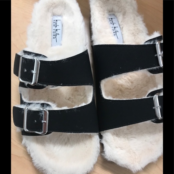 Nicole Miller Faux Fur Sandals - Picture 2 of 9